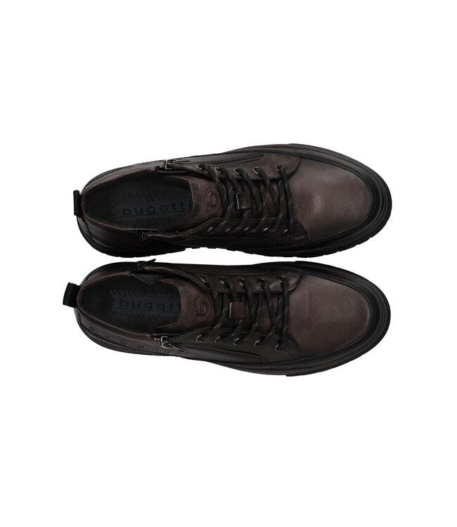 Brown Black Short Zipped Boots