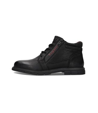 BUGATTI Black Short Boots with Side Zipper