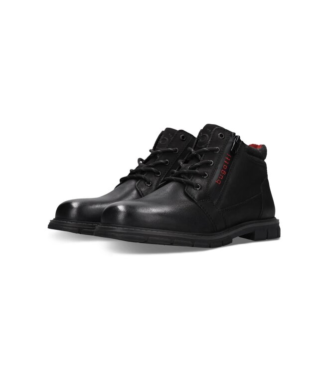 Black Short Boots with Side Zipper