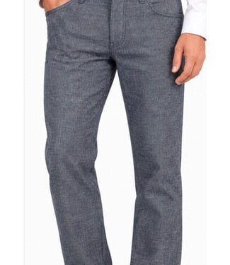 BUGATTI Modern Fit Mid Blue Textured Pants
