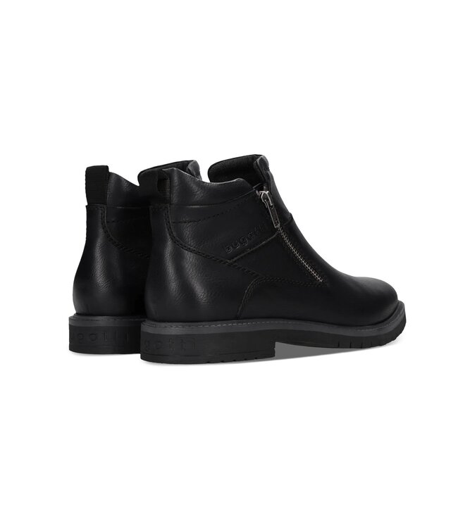 Black Double Zipper Short Boots