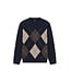 Brown Navy Argyle Sweater
