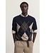 Brown Navy Argyle Sweater