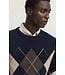 Brown Navy Argyle Sweater
