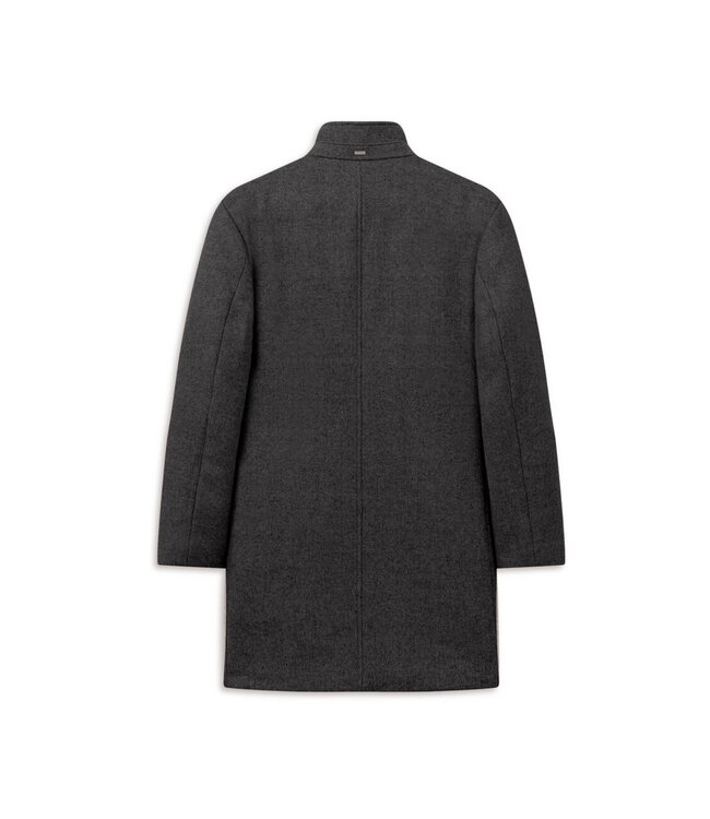 Charcoal Herringbone Overcoat