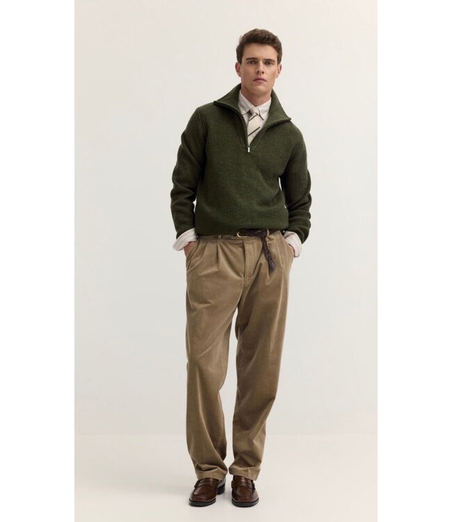 Olive 1/4 Zip Sweater