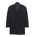 Navy Wool Overcoat with Insert
