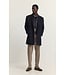 Navy Wool Overcoat with Insert