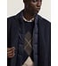 Navy Wool Overcoat with Insert