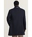 Navy Wool Overcoat with Insert