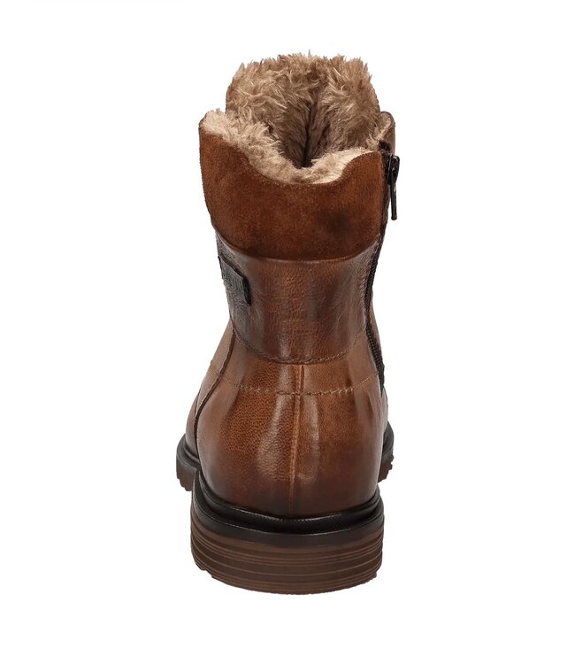 Cognac Side Zipped Boots