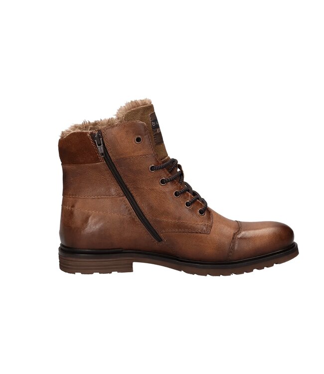 Cognac Side Zipped Boots