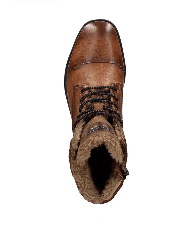 Cognac Side Zipped Boots