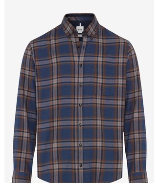 BRAX Modern Fit Navy Brown Daniel Shirt