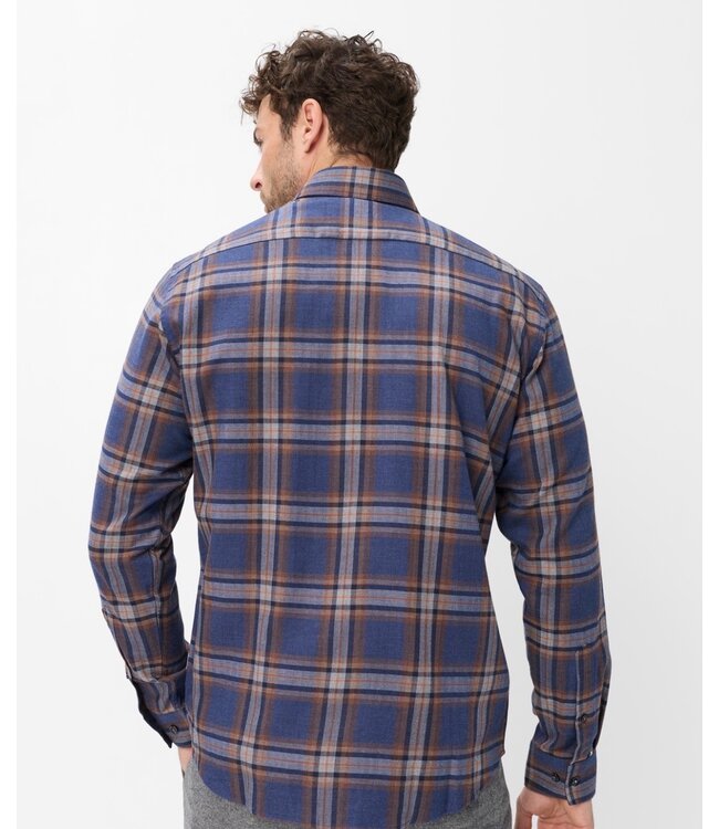 Modern Fit Navy Brown Daniel Shirt