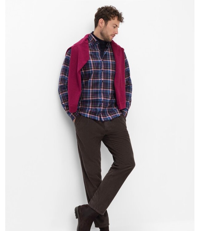 Modern Fit Navy Magenta Daniel Shirt