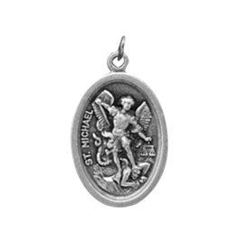Autom St. Michael / Guardian Angel Oxidized Medal