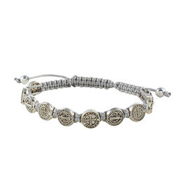 Autom St. Benedict Medal Bracelet - Grey