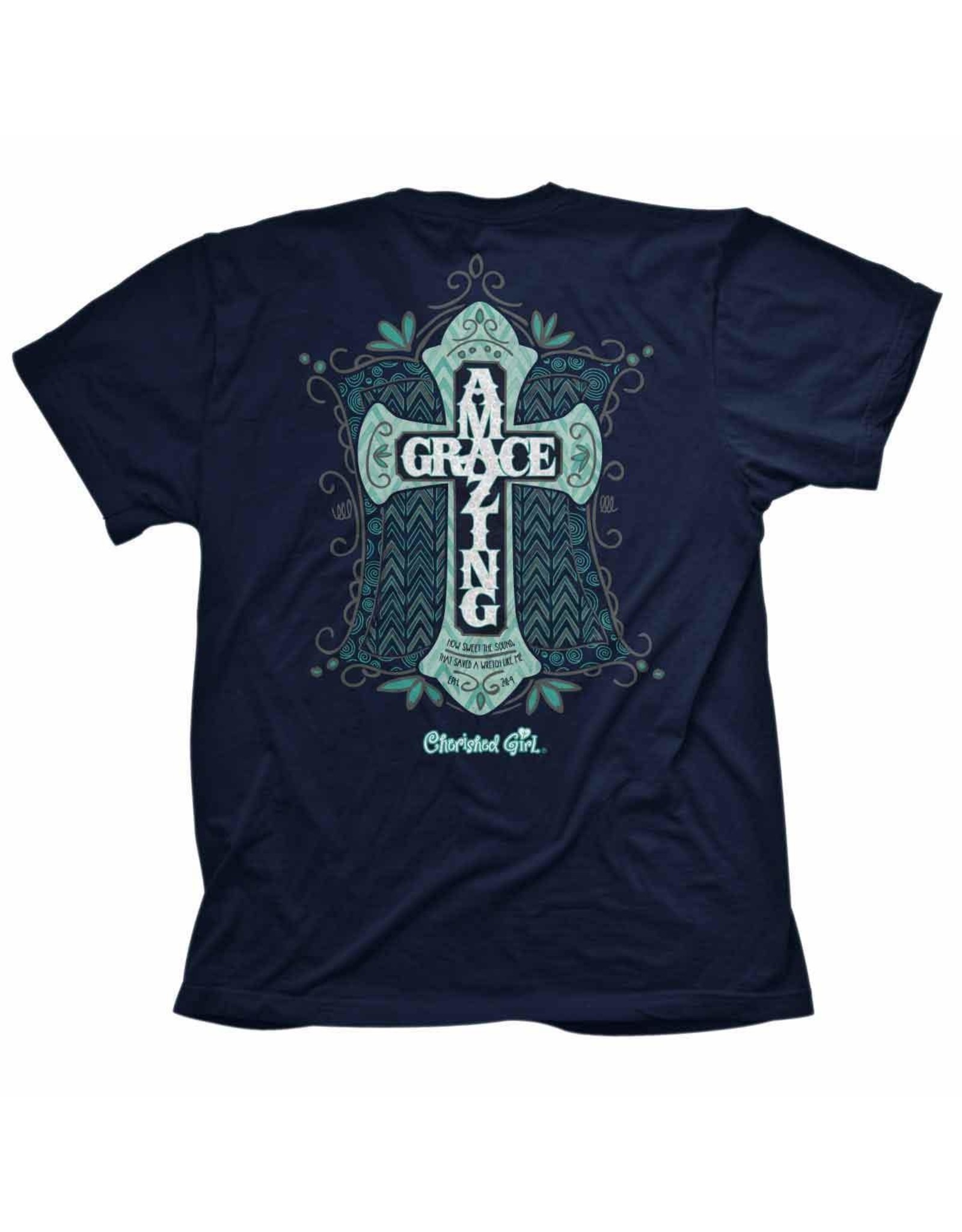 Cherished Girl Cherished Girl Amazing Grace Cross TShirt