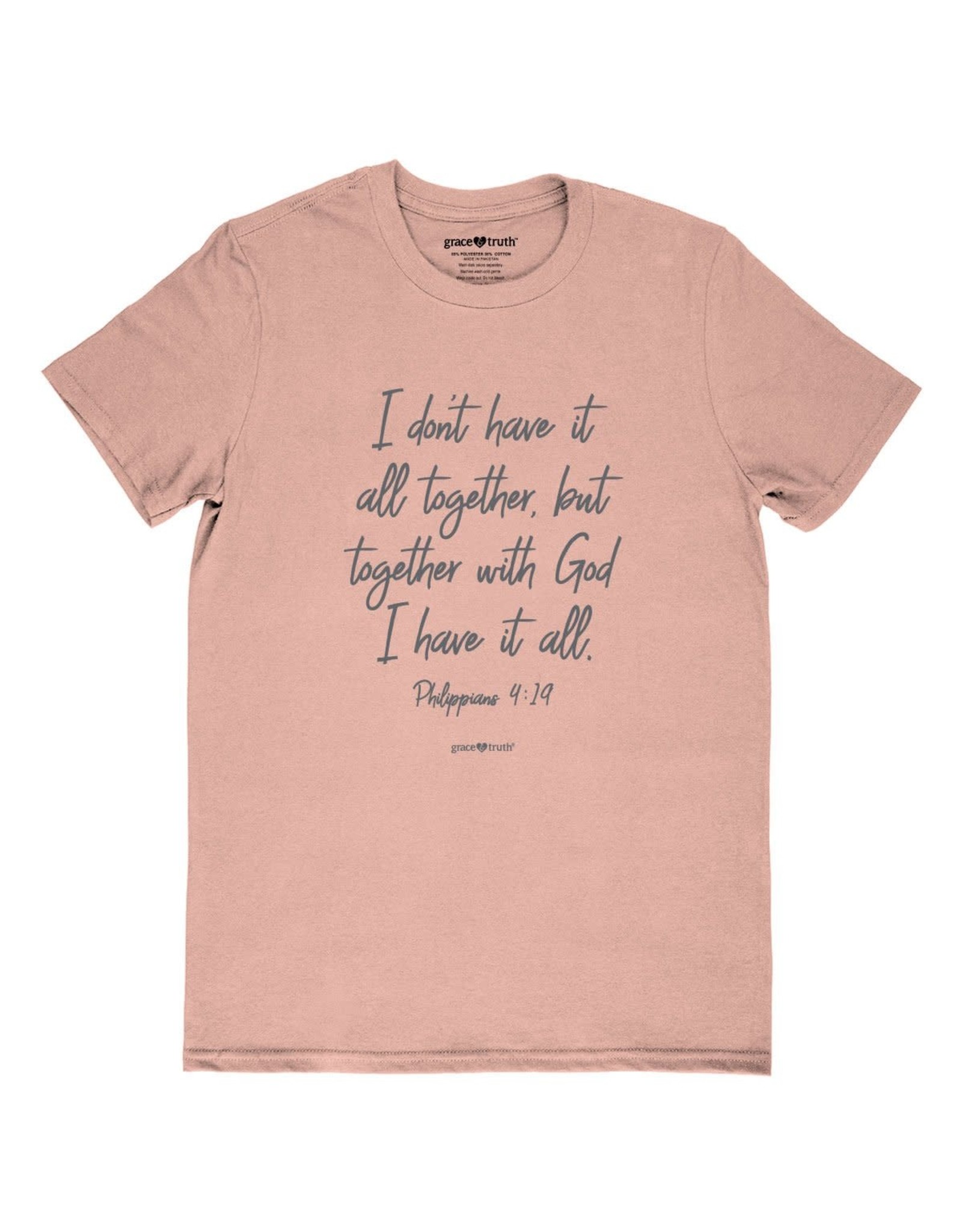 grace & truth grace & truth All Together Philippians 4:19 Christian T-Shirt