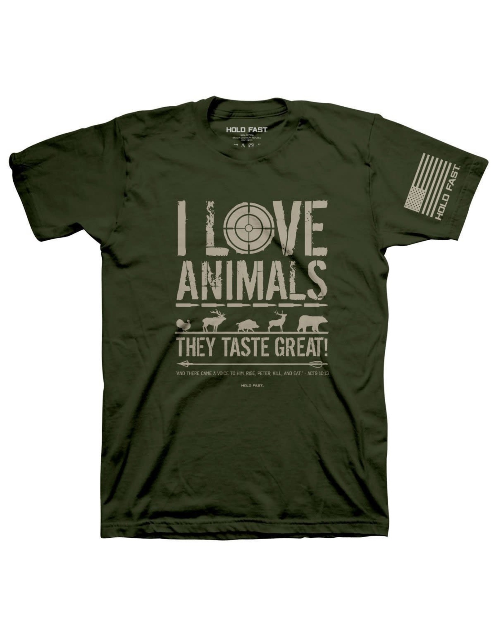 HOLD FAST HOLD FAST Christian T-Shirt I Love Animals