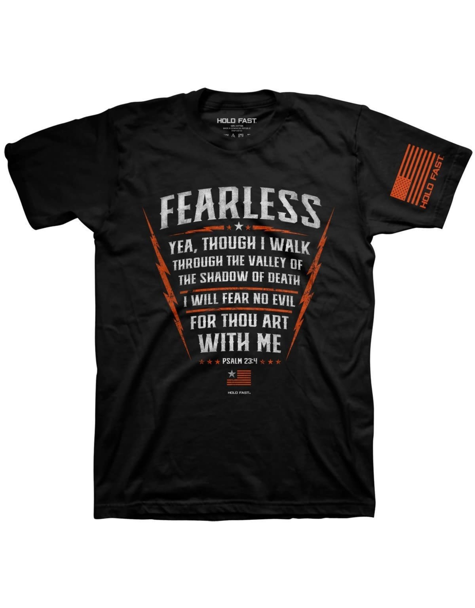 HOLD FAST HOLD FAST Christian T-Shirt Psalm 23:4 Fearless