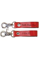 Faith Gear Faith Gear® - Women's Leather Keychain - Faith Hope Love