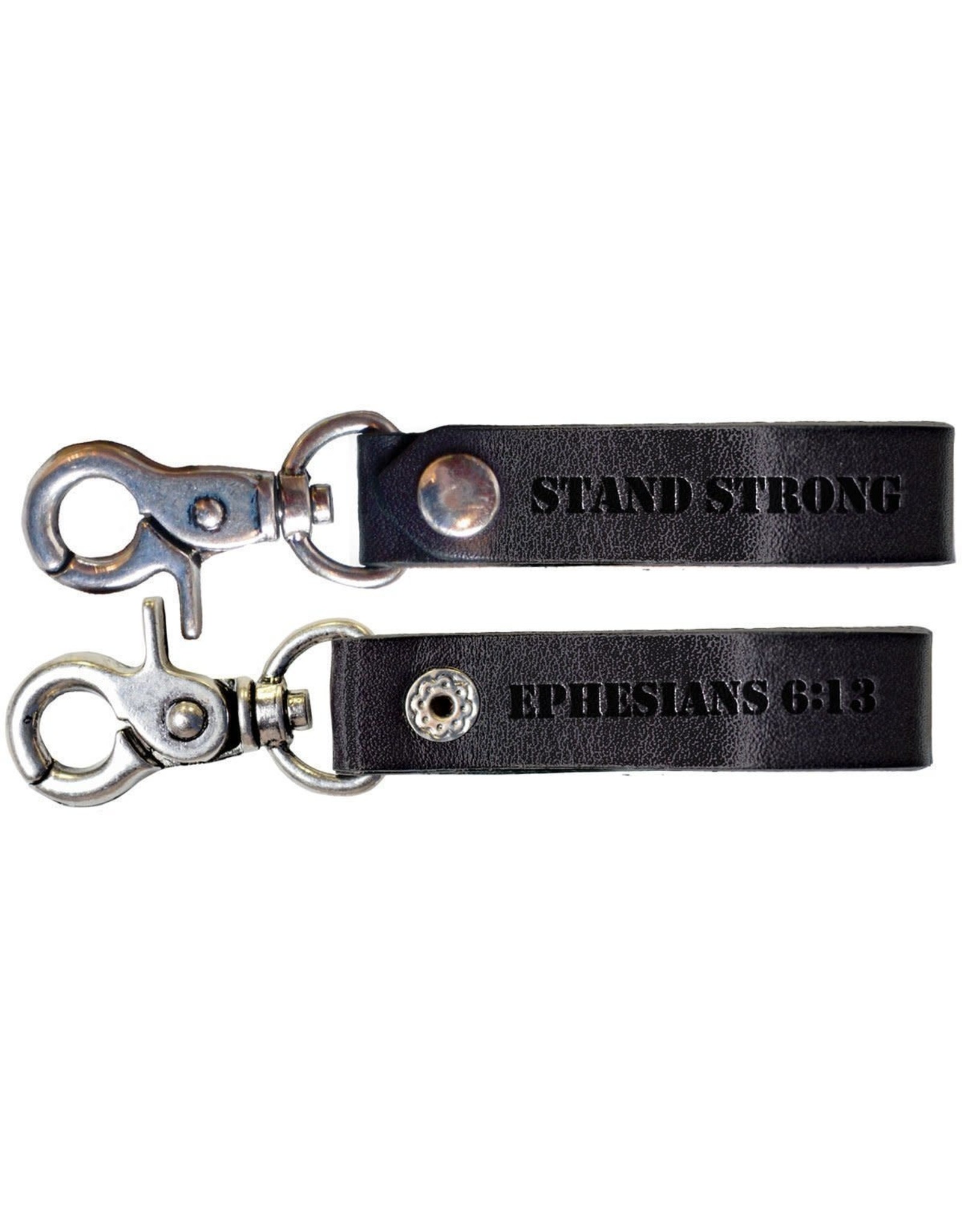 Faith Gear Faith Gear® - Guy's Leather Keychain - Stand Strong
