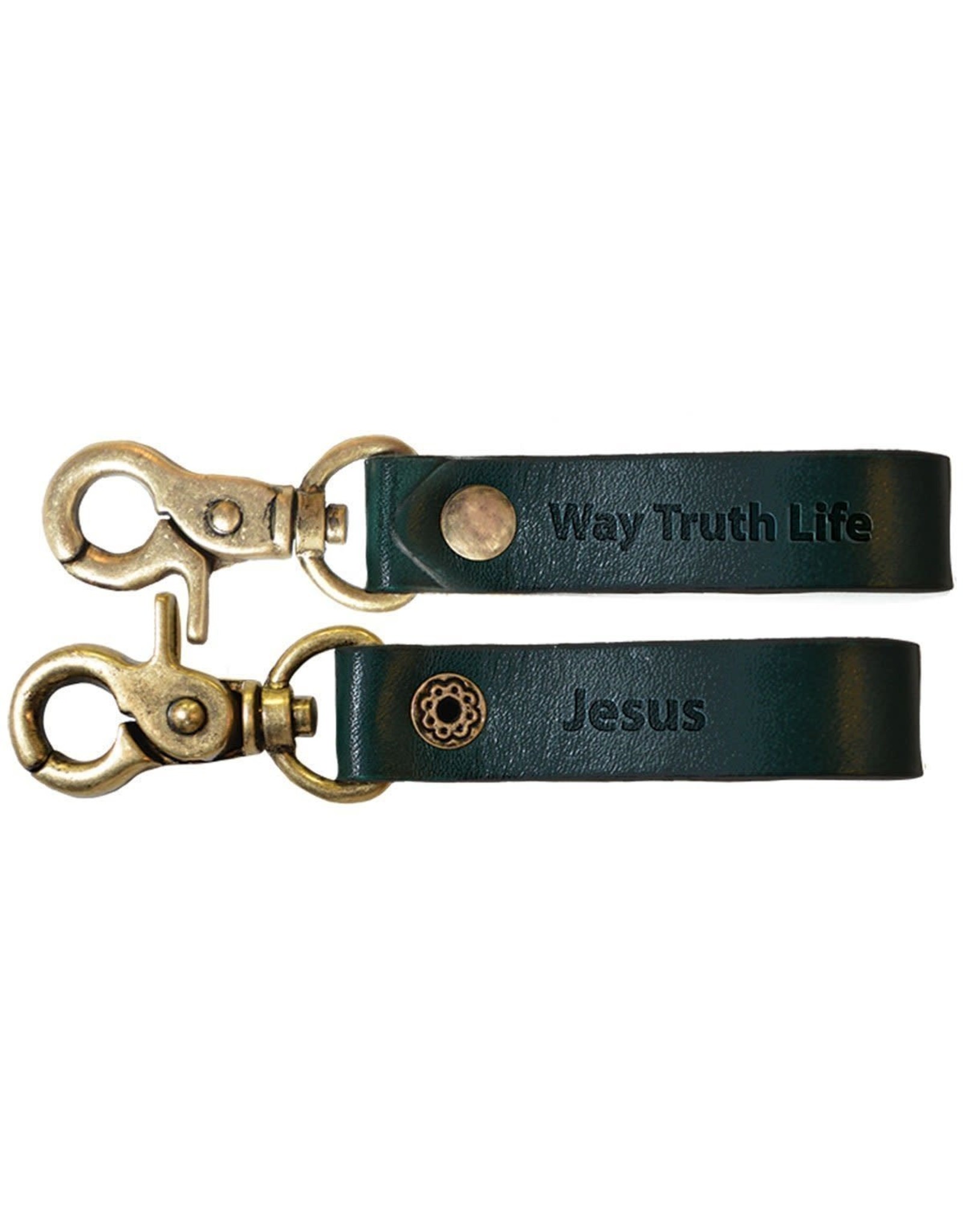 Faith Gear Faith Gear® - Guy's Leather Keychain - Way Truth Life
