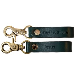 Faith Gear Faith Gear® - Guy's Leather Keychain - Way Truth Life