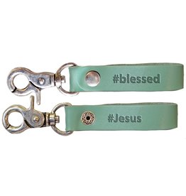 Faith Gear Faith Gear® - Women's Leather Keychain - #blessed