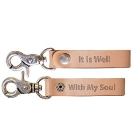 Faith Gear Faith Gear® - Women's Leather Keychain - It Is Well