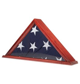 Annin Cherry Finish Flag Case - 3' x 5' Display