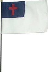 Annin Christian Flag - 4" x 6" Mounted on Stick
