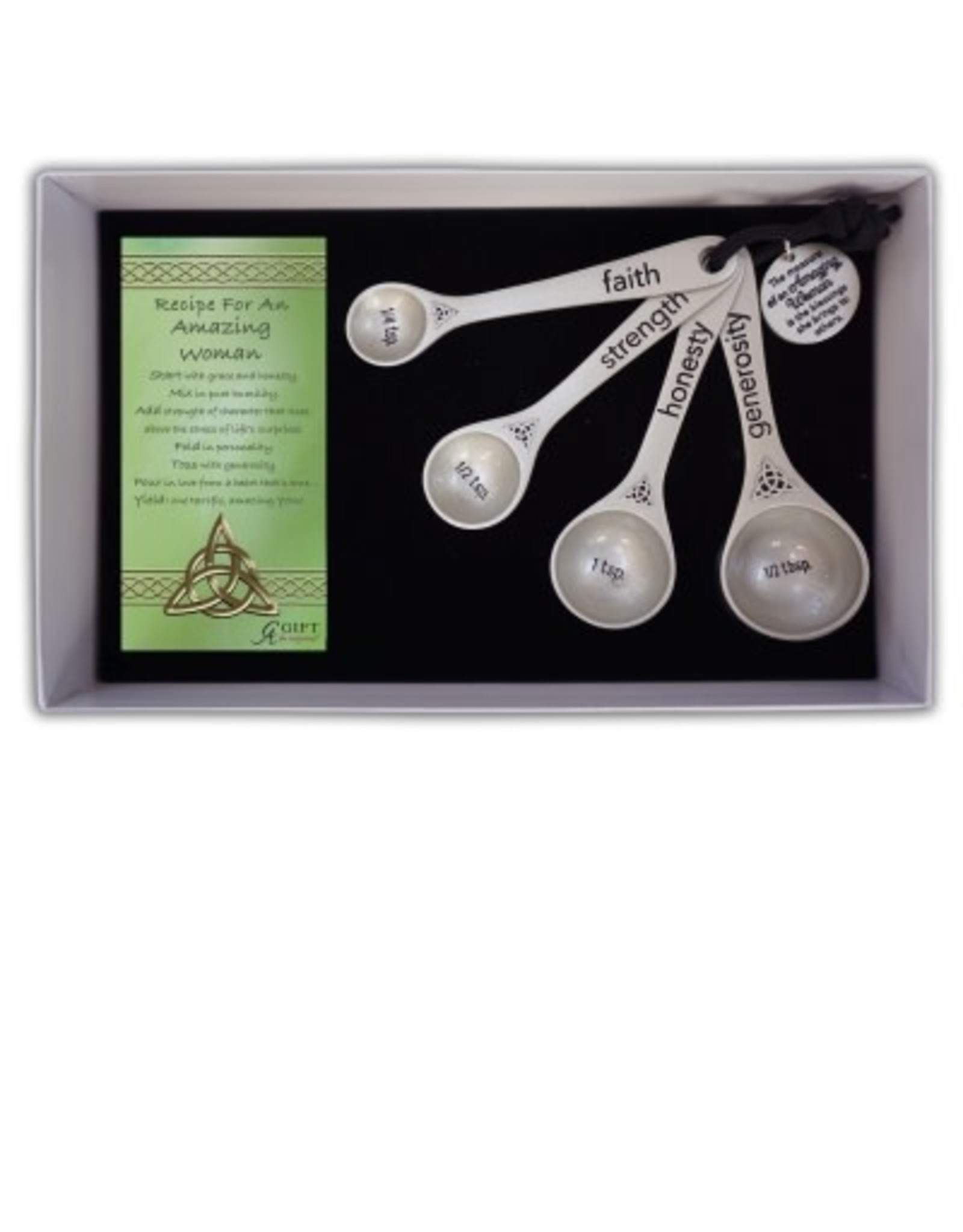 Irish Amazing Woman Measuring Spoons Set with Card, Gift Boxed