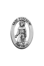 St. Peregrine Lapel Pin, Carded