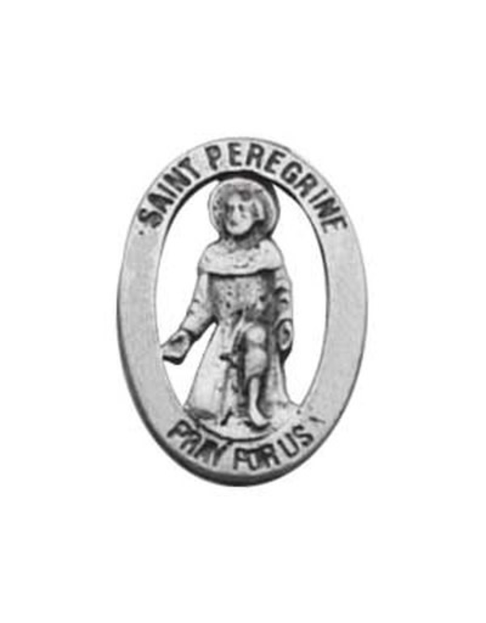 St. Peregrine Lapel Pin, Carded