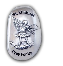 Silver Saint Michael Thumb Stone