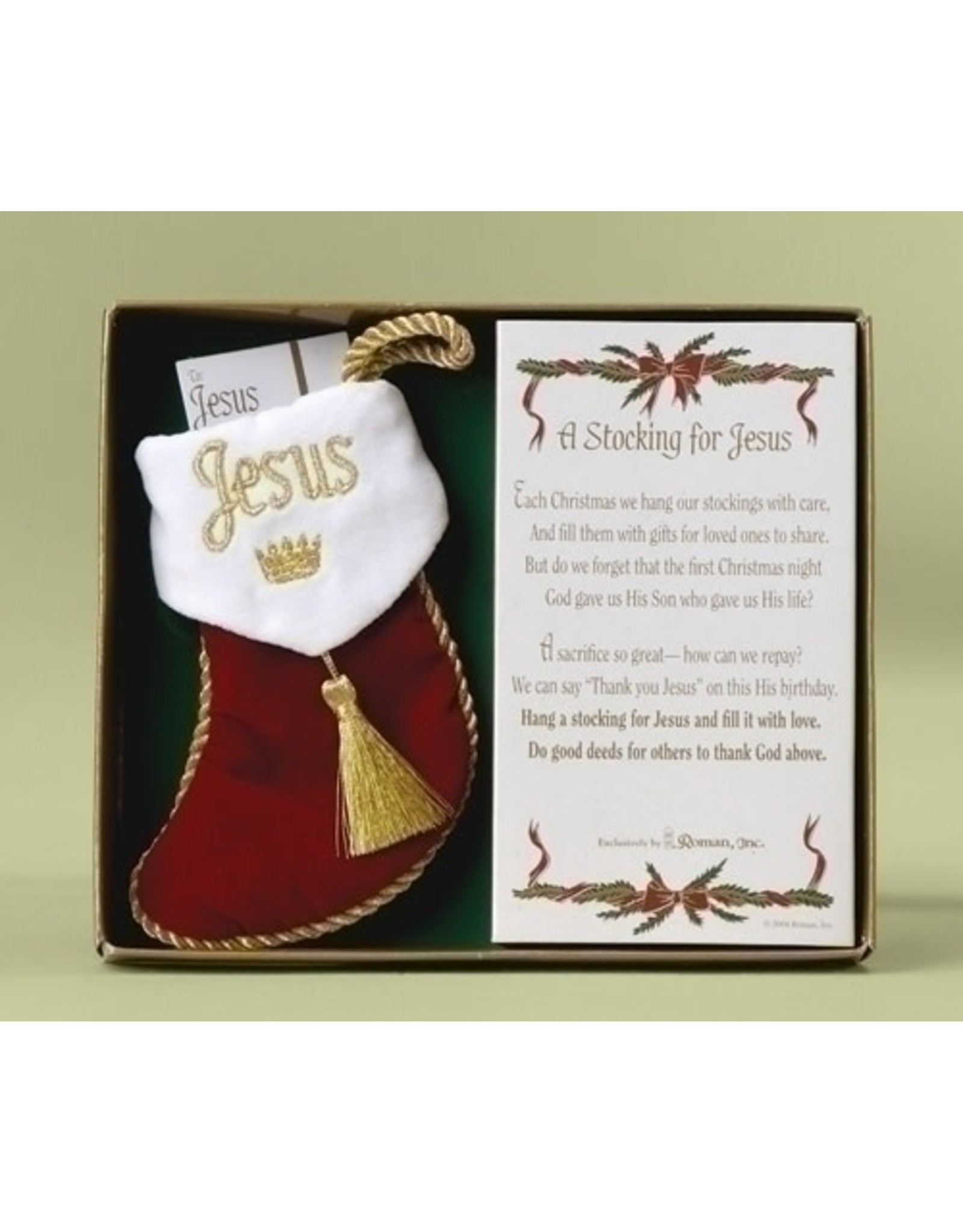 Roman A Stocking For Jesus Ornament