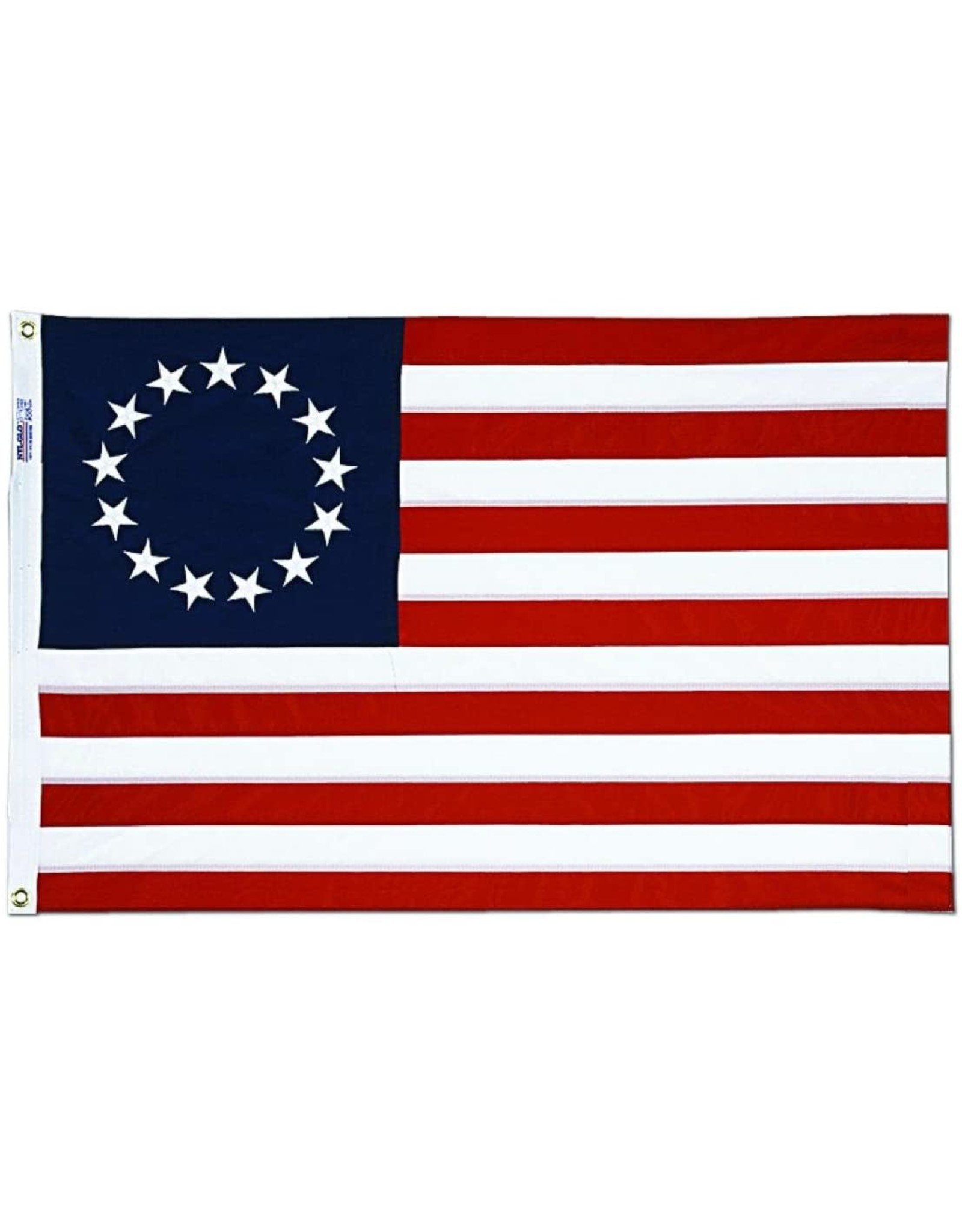Annin Betsy Ross American Flag - 2' x 3' Embroidered Bulldog Cotton