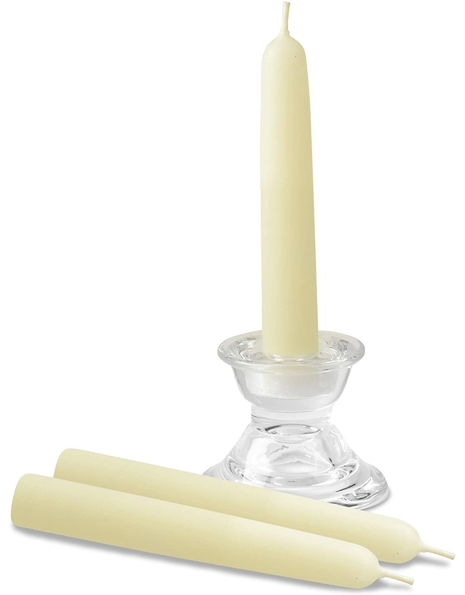 100% Beeswax Handmade All Natural 4 Hour Taper Candles, Unscented Ivory -  The Pearl