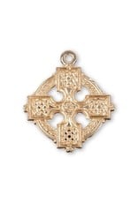 HMH 16 Karat Gold Over Sterling Silver Celtic Cross with 20” Chain, Boxed