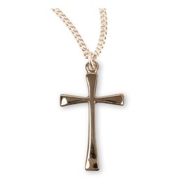 HMH 16 Karat Gold Over Sterling Silver Fancy Cross on 18” Chain, Boxed