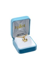 HMH 16 Karat Gold Over Sterling Silver Medal Descending Dove on 18” Chain, Boxed