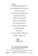 Association of Marian Helpers St. John Paul II Prayer Card