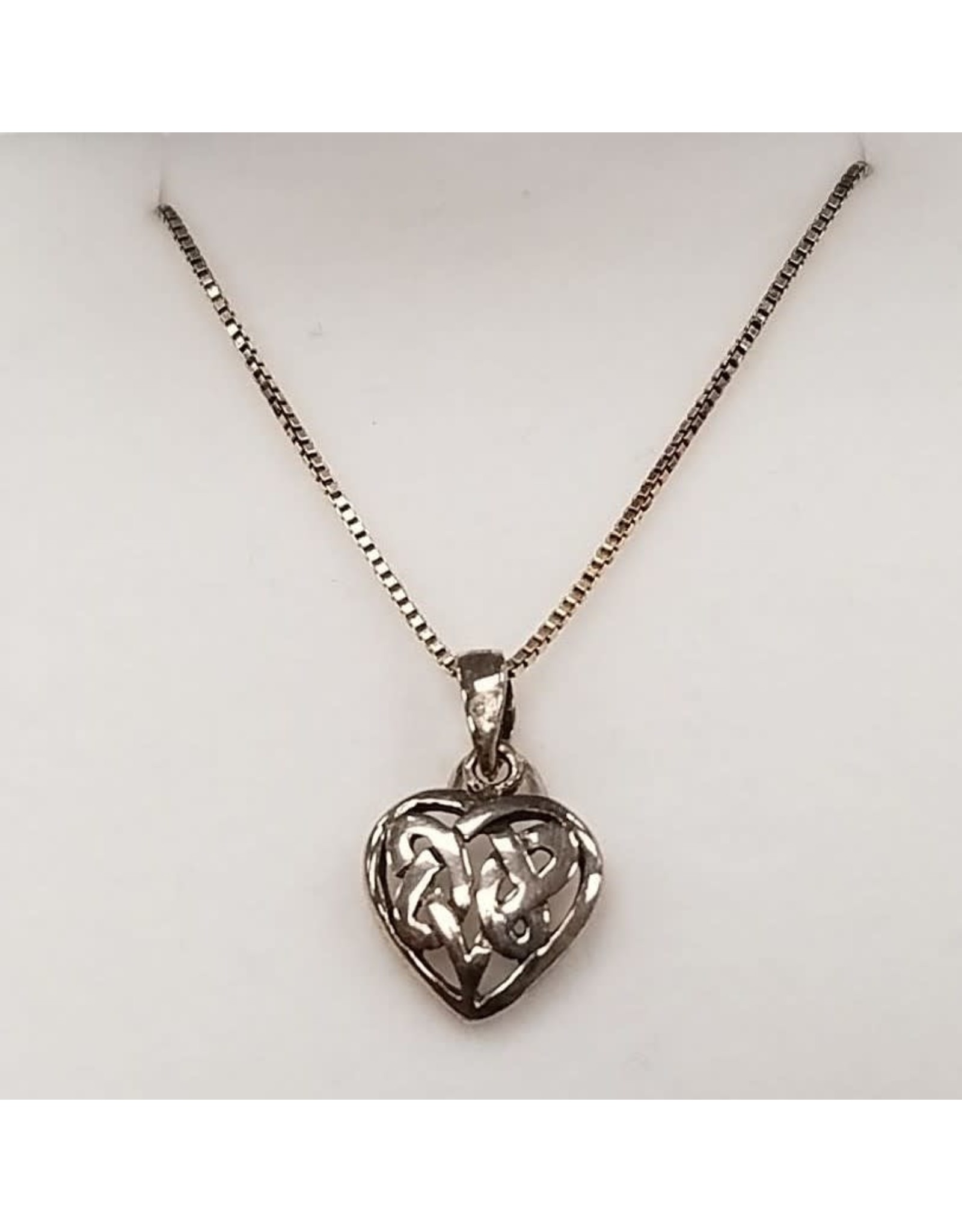 Timeless Irish Treasures Celtic Knot Heart Sterling Silver Necklace