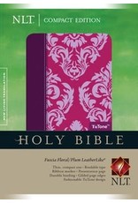 Compact Edition Bible NLT (LeatherLike, Fuchsia Floral/Plum Floral )