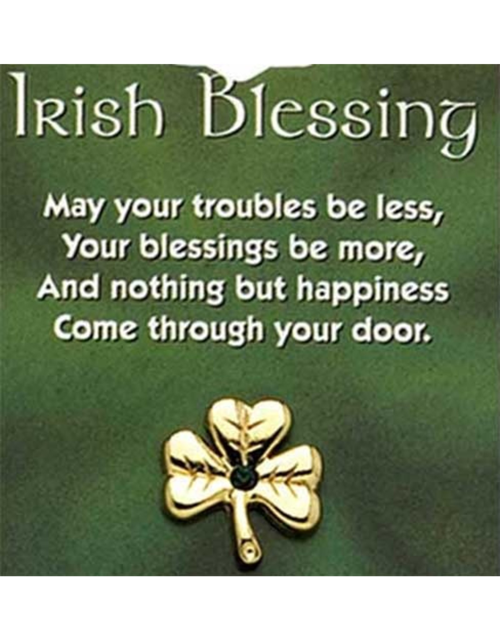 Abbey + CA Gift Irish Blessing Shamrock Pin