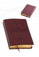 Fireside Catholic Publishing New Catholic Answer Bible, NABRE - Librosario, Burgandy Leathersoft Cover with Pray-along Rosary