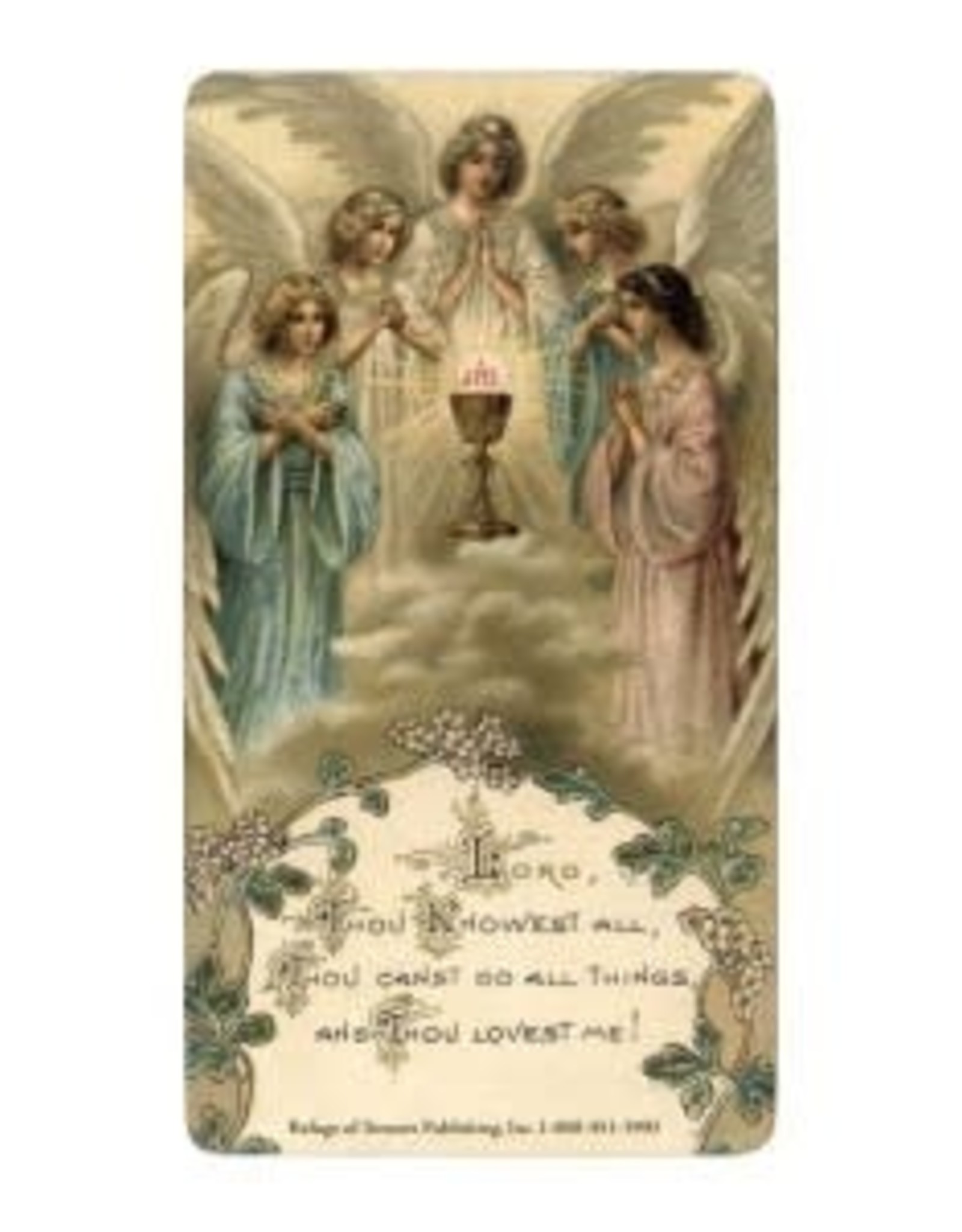 Refuge of Sinners Publishing Act of Spiritual Communion Laminated Holy Card